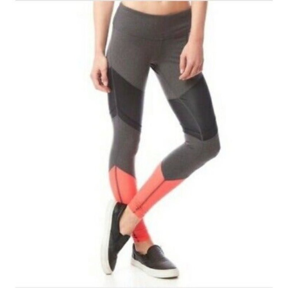 Alo Yoga Sheila Alosoft Colorblock Mid Rise Athletic Leggings Size Small - Picture 2 of 5